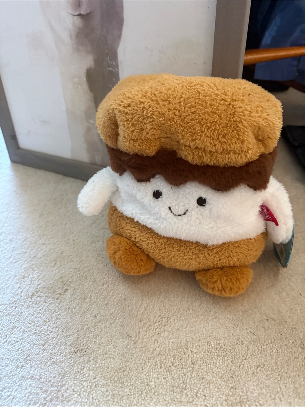 Plush S'mores Sandwich Stuffed Toy - Brown, White Bum Bumz